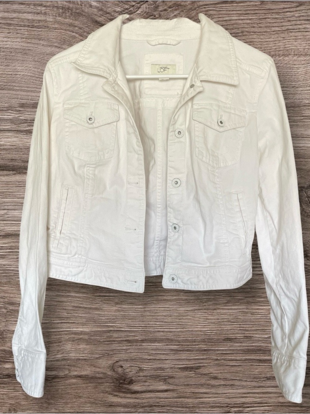 Ann Taylor LOFT White Denim Jacket